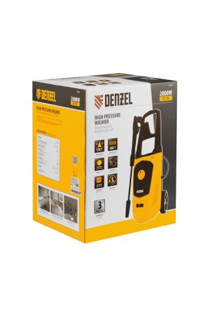 Моечная машина высокого давления R-170, 2000 Вт, 170 бар, 360 л/ч, колесная// Denzel