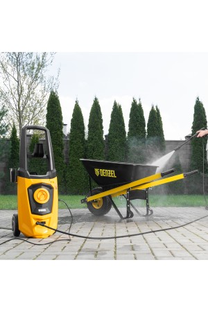 Моечная машина высокого давления R-170, 2000 Вт, 170 бар, 360 л/ч, колесная// Denzel