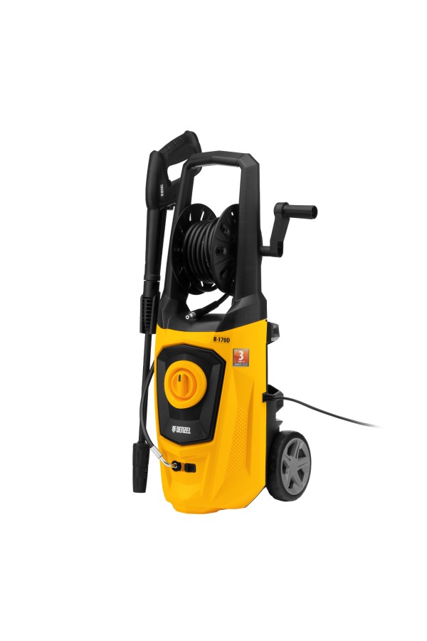 Моечная машина высокого давления R-170D, 2000 Вт, 170 бар, 360 л/ч, с барабаном Denzel