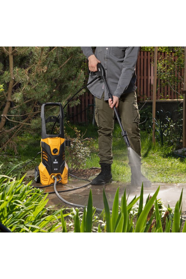 Моечная машина высокого давления R-135, 1800 Вт, 135 бар, 6 л/мин, колесная Denzel