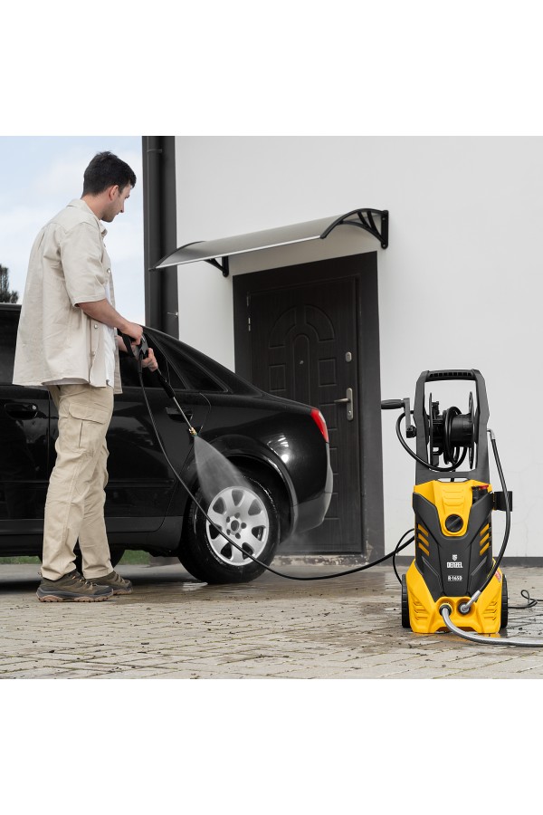 Моечная машина высокого давления R-165D, 2200 Вт, 165 бар, 7 л/мин, с барабаном Denzel