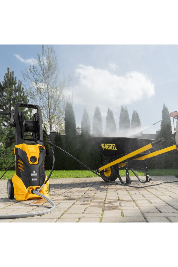 Моечная машина высокого давления R-165D, 2200 Вт, 165 бар, 7 л/мин, с барабаном Denzel