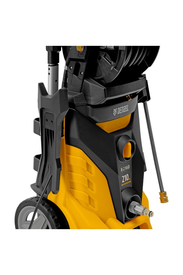 Моечная машина высокого давления R-210iD, 2600 Вт, 210 бар, 8.0 л/мин, асинхронный двигатель, барабан Denzel