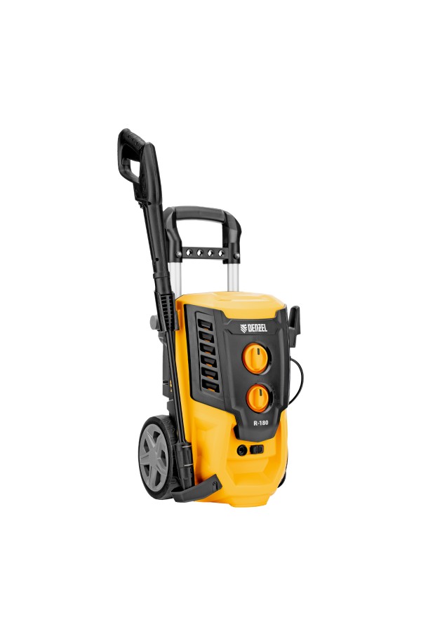 Моечная машина высокого давления R-180, 2200 Вт, 180 бар, 380 л/ч, колесная Denzel
