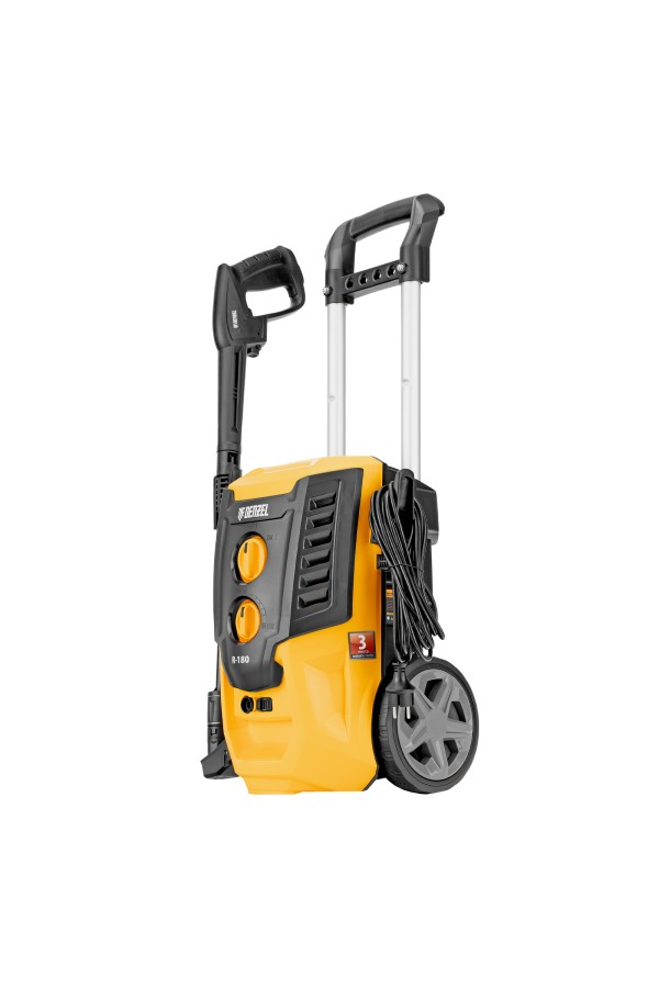 Моечная машина высокого давления R-180, 2200 Вт, 180 бар, 380 л/ч, колесная Denzel