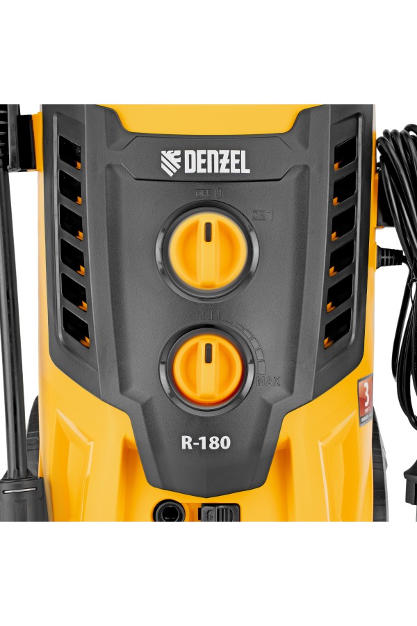 Моечная машина высокого давления R-180, 2200 Вт, 180 бар, 380 л/ч, колесная Denzel