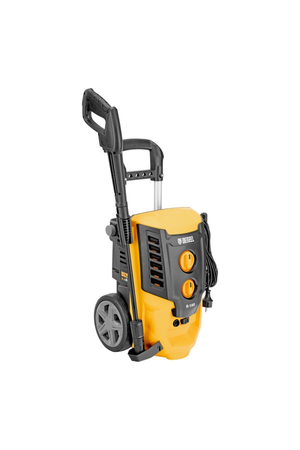 Моечная машина высокого давления R-180, 2200 Вт, 180 бар, 380 л/ч, колесная Denzel