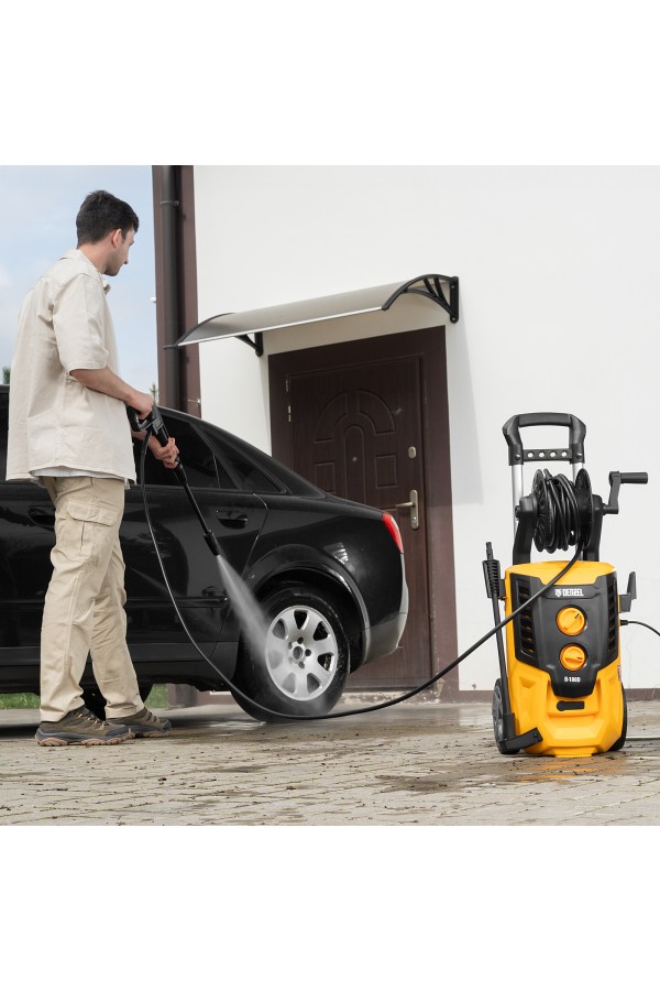 Моечная машина высокого давления R-180D, 2200 Вт, 180 бар, 380 л/ч, с барабаном Denzel