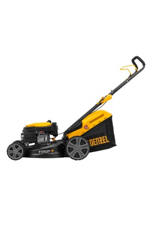 Газонокосилка бензиновая GLD-460, 146 куб.см, ширина 46 см, ручная, 7 уровней, травосборник 50 л Denzel
