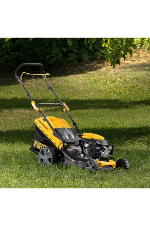 Газонокосилка бензиновая GLD-460, 146 куб.см, ширина 46 см, ручная, 7 уровней, травосборник 50 л Denzel