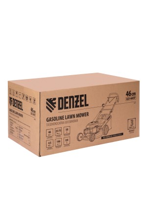 Газонокосилка бензиновая GLD-460SP, 146 куб.см, ширина 46 см, привод 7 уровней, травосборник 50 л Denzel