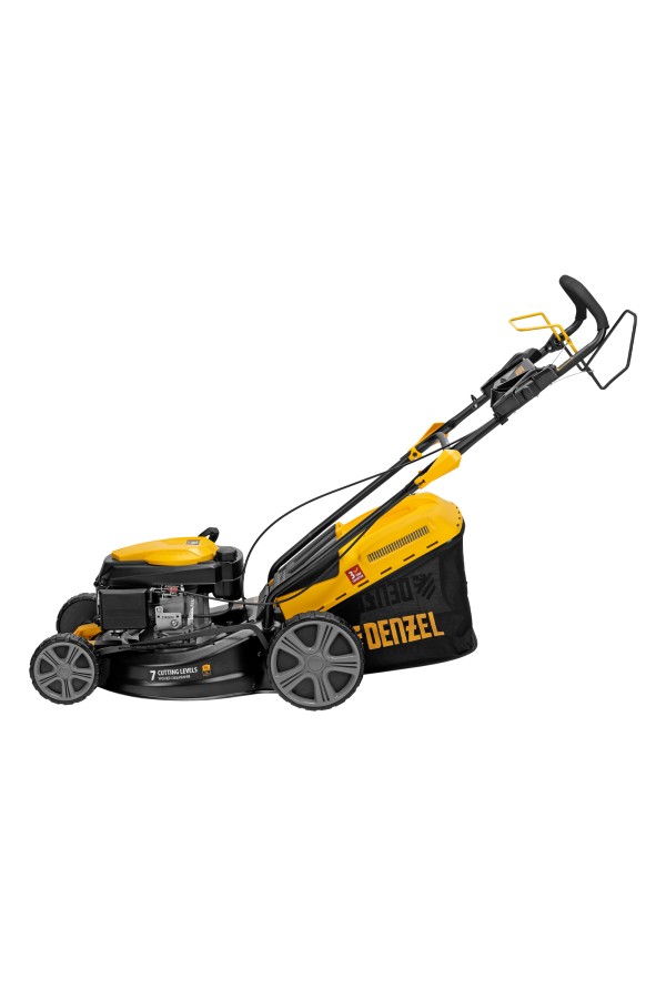 Газонокосилка бензиновая GLD-460SP, 146 куб.см, ширина 46 см, привод 7 уровней, травосборник 50 л Denzel