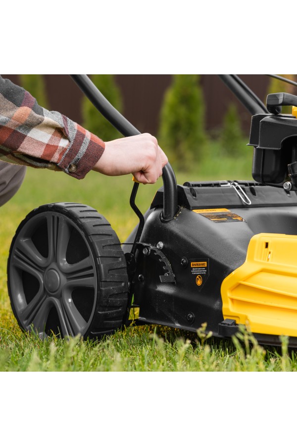 Газонокосилка бензиновая GLD-460SP, 146 куб.см, ширина 46 см, привод 7 уровней, травосборник 50 л Denzel