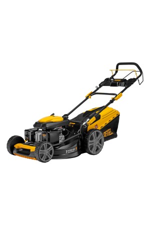 Газонокосилка бензиновая GLD-520SP, 196 куб.см, ширина 52 см, привод, 7 уровней,травосборник 60 л Denzel