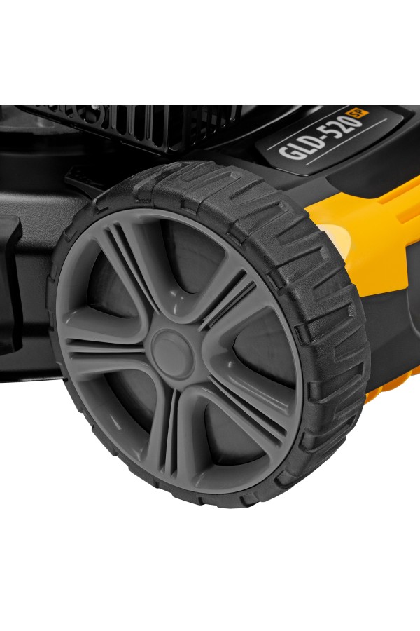 Газонокосилка бензиновая GLD-520SP, 196 куб.см, ширина 52 см, привод, 7 уровней,травосборник 60 л Denzel