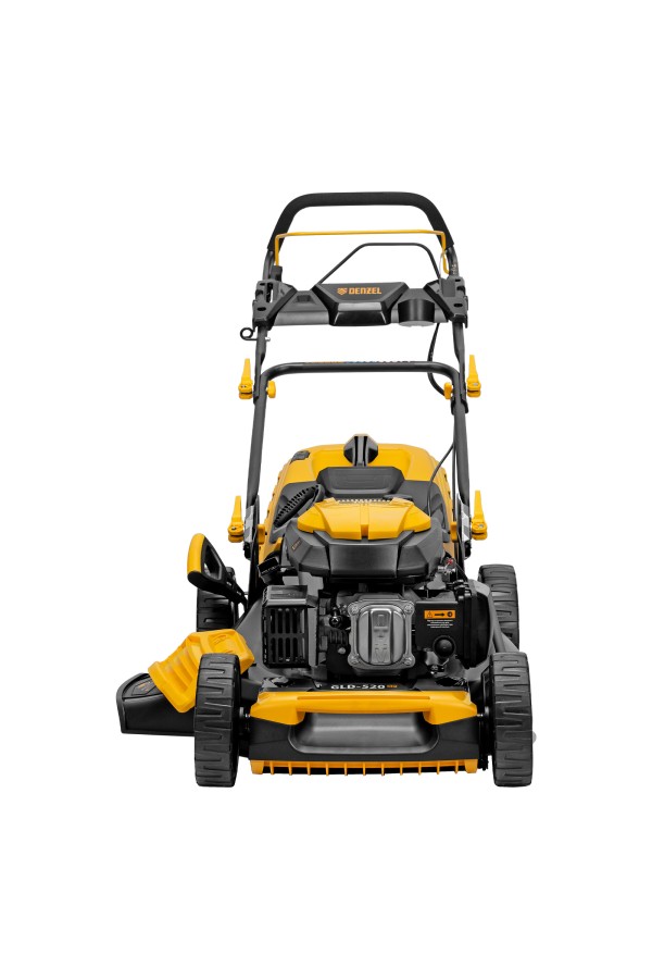 Газонокосилка бензиновая GLD-520SP, 196 куб.см, ширина 52 см, привод, 7 уровней,травосборник 60 л Denzel
