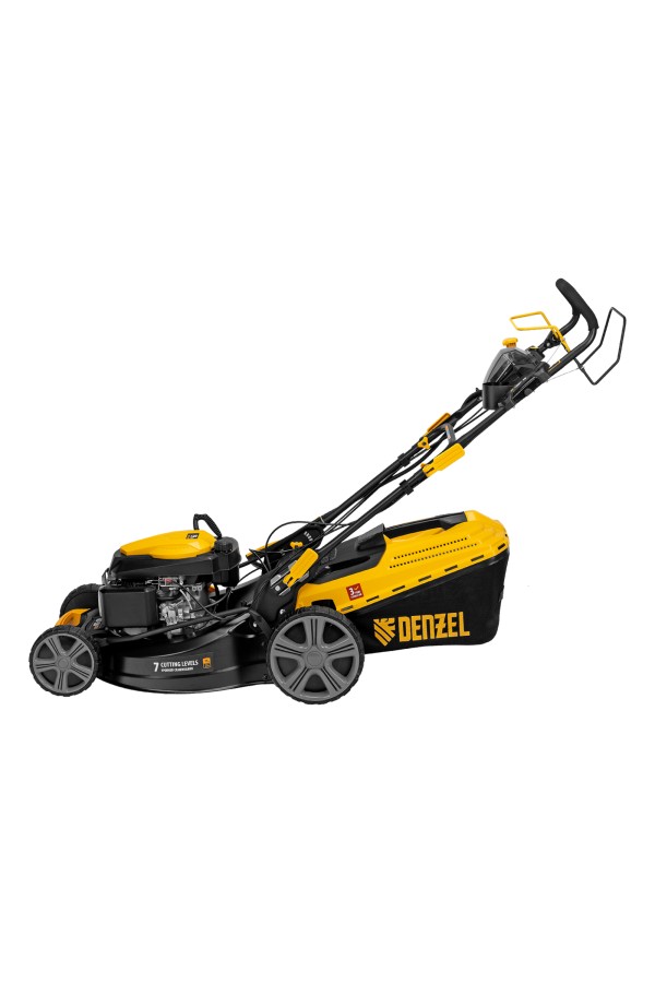 Газонокосилка бензиновая GLD-520SP-VE, 196 см3, ширина 52 см, привод, вариатор, электрический старт, 60 л Denzel