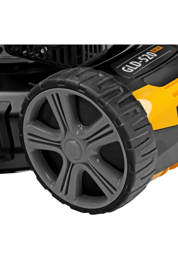 Газонокосилка бензиновая GLD-520SP-VE, 196 см3, ширина 52 см, привод, вариатор, электрический старт, 60 л Denzel