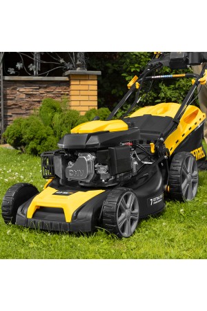 Газонокосилка бензиновая GLD-460SP-VE, 146 см3, шир. 46см, привод, вариатор, эл.старт, 60 л Denzel