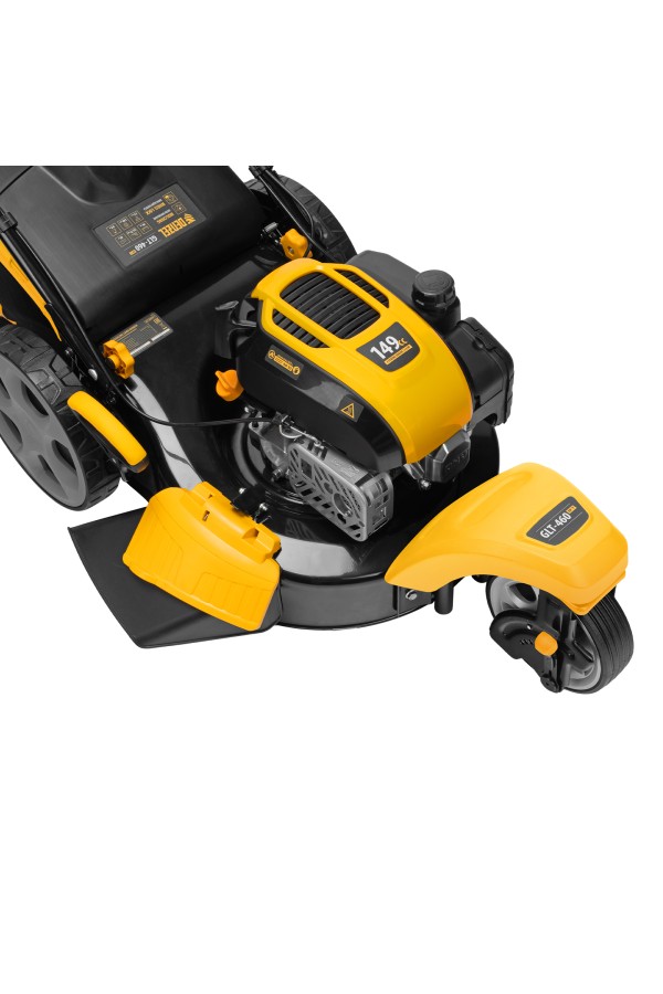 Бензиновая газонокосилка GLT-460SP-T, Trike 149 см3, 46 см, привод, панель, 60л Denzel 