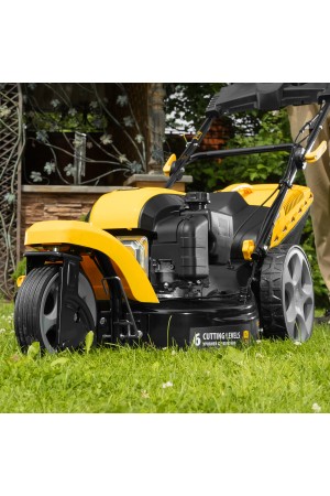 Бензиновая газонокосилка GLT-460SP-T, Trike 149 см3, 46 см, привод, панель, 60л Denzel 