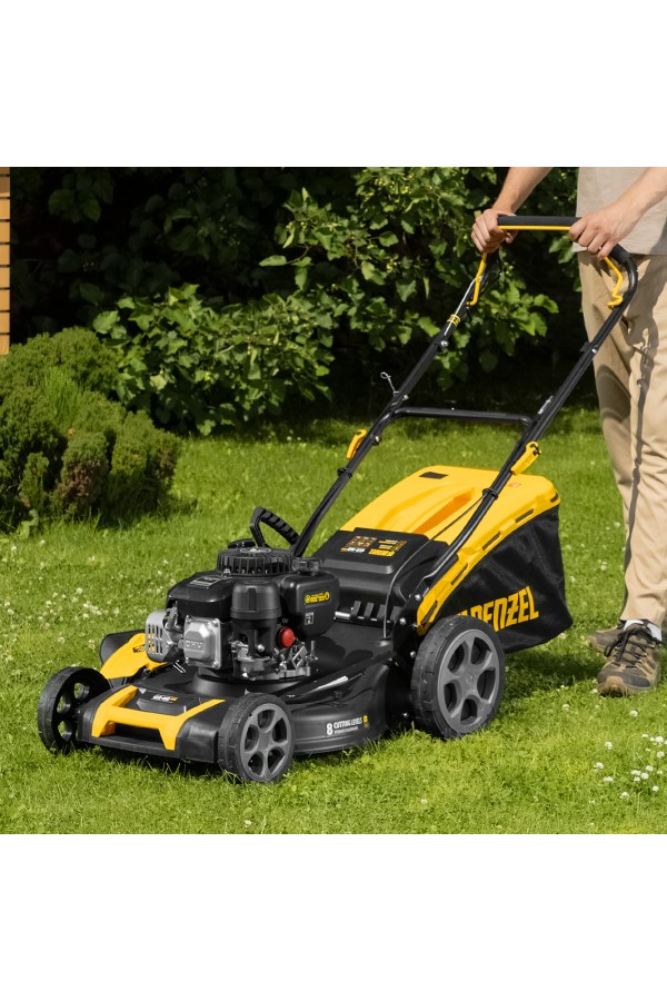 Газонокосилка бензиновая GLR-460SP-ZS, 149 см3, ширина 46 см, привод, травосборник 65 л Denzel
