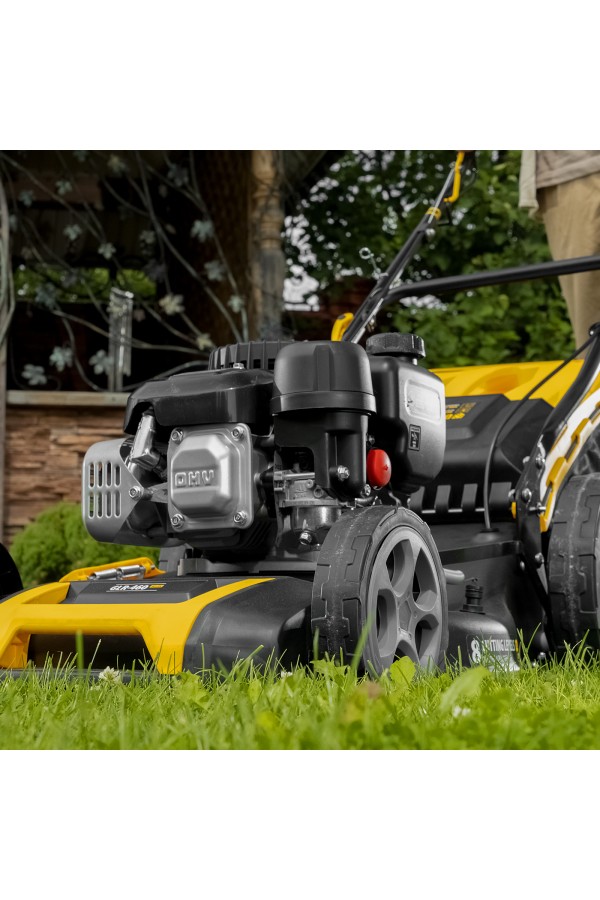 Газонокосилка бензиновая GLR-460SP-ZS, 149 см3, ширина 46 см, привод, травосборник 65 л Denzel