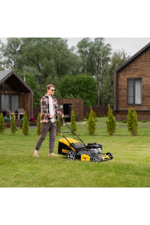 Газонокосилка бензиновая GLR-510SP-ZS, 171 см3, ширина 51 см, привод, травосборник 65 л Denzel