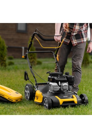 Газонокосилка бензиновая GLR-510SP-ZS, 171 см3, ширина 51 см, привод, травосборник 65 л Denzel