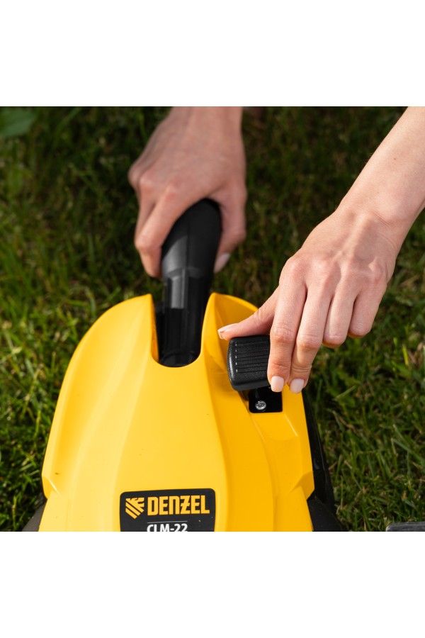 Портативная аккумуляторная газонокосилка CLM-22, Li-ion, 20В, 220 мм // Denzel