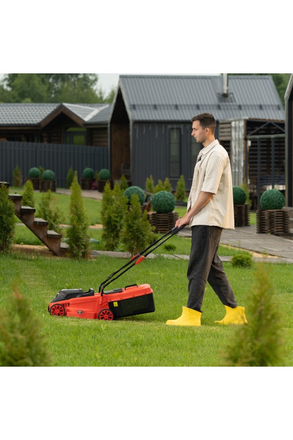 Газонокосилка аккумуляторная бесщеточная CLM-320, 320 мм, травосб. 30 л, Li-Ion, 20 В MTX