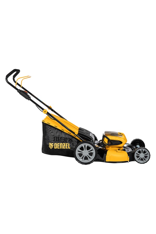 Газонокосилка аккумуляторная бесщеточная RLM450-36, Li-ion, 36 В, 4 Ач, 450 мм, травосборник 40 л Denzel