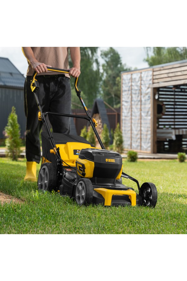 Газонокосилка аккумуляторная бесщет. DLM-460, 460 мм, травосб. 65 л., Li-Ion, 40 В Denzel