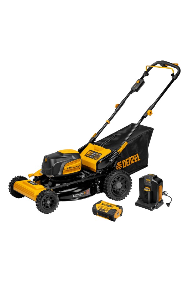 Газонокосилка аккумуляторная бесщет., RLMS560-62, привод, 560 мм, Li-ion, 62В Denzel