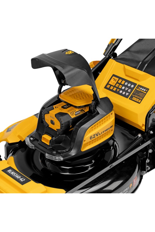 Газонокосилка аккумуляторная бесщет., RLMS560-62, привод, 560 мм, Li-ion, 62В Denzel