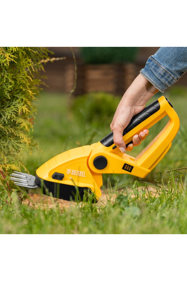 Ножницы-кусторез аккумуляторные GS-7, Li-Ion, 7,2 В Denzel