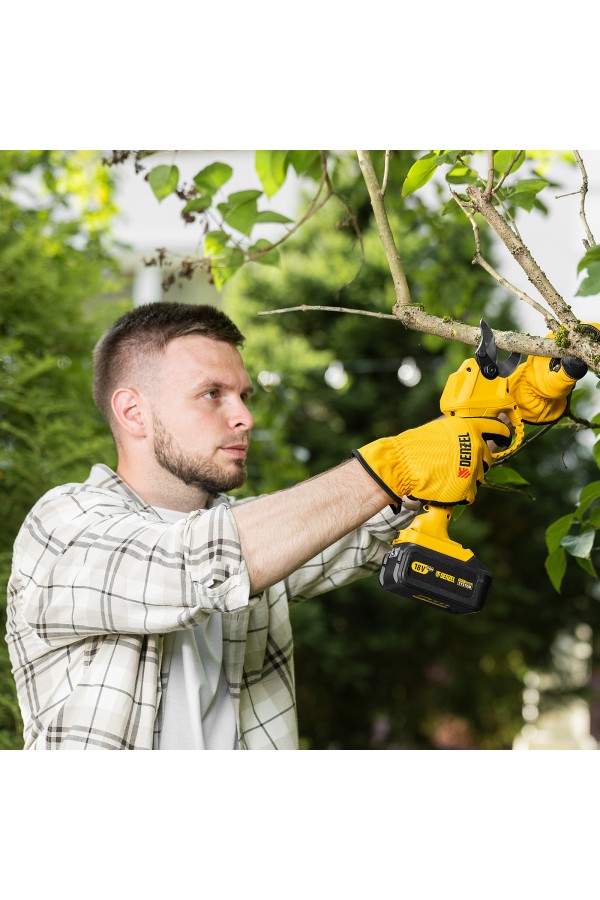 Секатор аккумуляторный CP-30-0, 18В Li-Ion Denzel