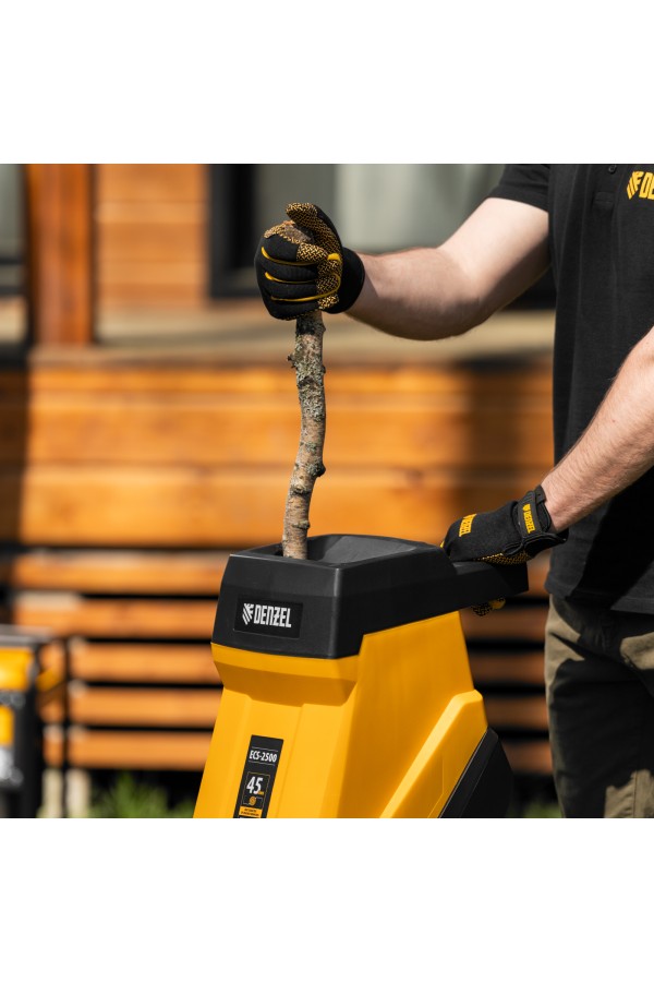 Измельчитель садовый электрический ECS-2500, 2500 Вт, 45 мм Denzel