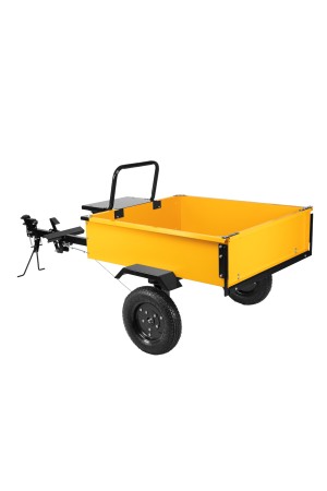 Прицеп для мотоблока TT-500, оцинк., груз. 500 кг, рег. сцепка, колеса 4.00-10, в упаковке Denzel