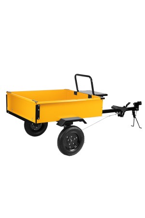 Прицеп для мотоблока TT-500, оцинк., груз. 500 кг, рег. сцепка, колеса 4.00-10, в упаковке Denzel