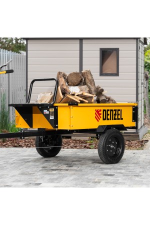 Прицеп для мотоблока TT-500, оцинк., груз. 500 кг, рег. сцепка, колеса 4.00-10, в упаковке Denzel