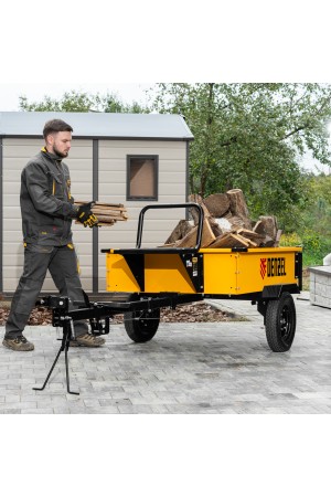 Прицеп для мотоблока TT-500, оцинк., груз. 500 кг, рег. сцепка, колеса 4.00-10, в упаковке Denzel