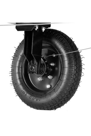 Прицеп для мотоблока TT-500, оцинк., груз. 500 кг, рег. сцепка, колеса 4.00-10, в упаковке Denzel