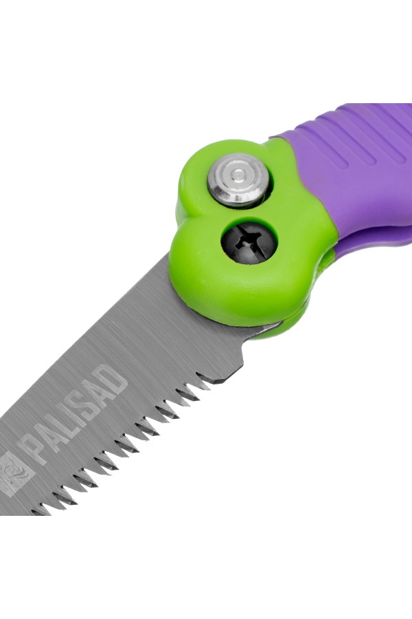 Пила садовая складная, 115 мм рабочая часть, пластиковая обрезиненная рукоятка, Palisad