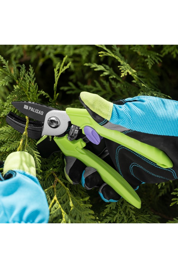 Секатор с наковальней, 190 мм, пластиковые рукоятки Palisad