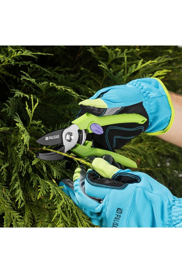 Секатор с наковальней, 190 мм, пластиковые рукоятки Palisad