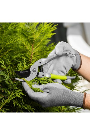 Секатор прямого реза, 225 мм, металлические рукоятки, нижняя в ПВХ-оболочке Сибртех