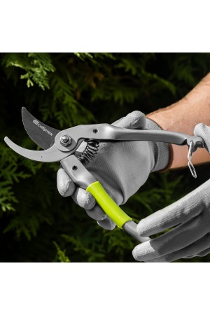 Секатор прямого реза, 225 мм, металлические рукоятки, нижняя в ПВХ-оболочке Сибртех