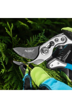 Секатор прямого реза, 230 мм, усиленный, нижняя рукоятка в ПВХ - оболочке, Luxe, Palisad