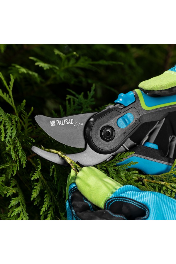 Секатор с наковальней, 205 мм, регулировка захвата, алюминиевые рукоятки, Luxe, Palisad